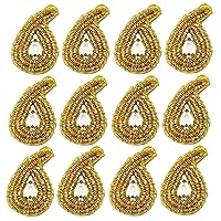 Knitwit Beaded Decorative Appliques Paisley Crafting Sewing Small Applique by 1 Dozen