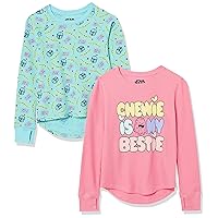 Amazon Essentials Disney | Marvel | Star Wars | Frozen Girls and Toddlers' Long-Sleeve Thermal T-Shirts, Pack of 2
