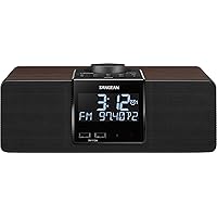 Sangean RCR-40 AM/FM-RDS(RBDS)/Bluetooth/AUX Digital Tuning Wooden Clock Radio With Battery Back-Up
