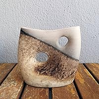 Umi 5 inch Handmade Ceramic Raku Vase - Pottery Gifts for Her, Boho, Gift Box, Gift for Mom, Bridesmaid Wedding Gift, Home Décor - OV