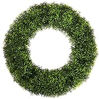 Foxtail Wreath - 20-Inch Round UV Resistant Artificial Spring, Summer, Fall, or Winter Wreath - Outdoor/Indoor Wreaths for Front Door by Pure Garden