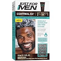 Control GX Grey Reducing Shampoo for Textured Hair, Gradual Hair Color for Men, 4 Fl Oz (Pack of 1)