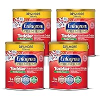 Enfagrow Premium Toddler Nutritional Drink, Vanilla Flavor, Omega-3 DHA for Brain Support, Prebiotics & Vitamins for Immune Health, Powder Can, 32 Oz, Pack of 4