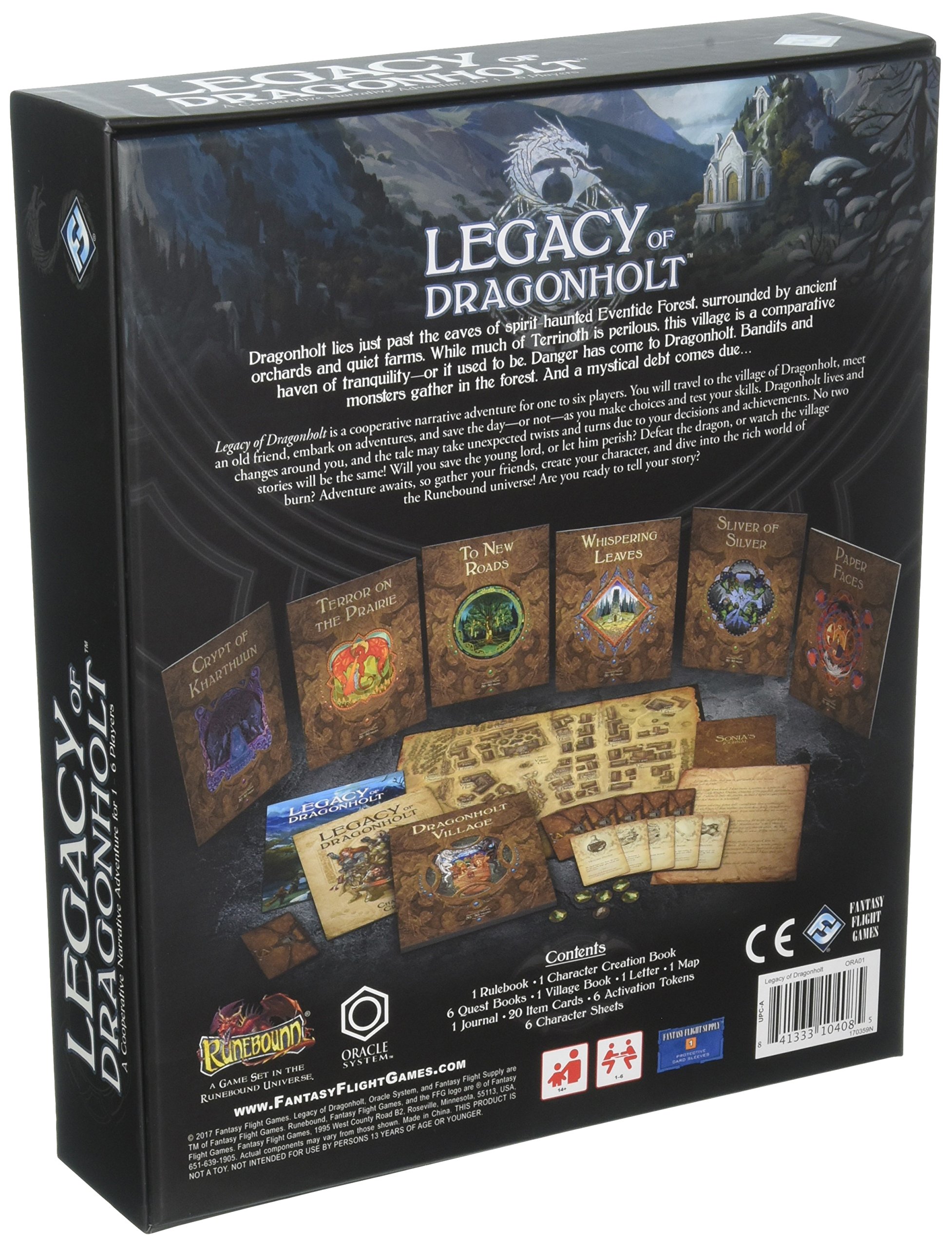 Legacy of Dragonholt Roleplaying Game | Narrative Adventure Game | Cooperative Fantasy Game for Adults and Teens | Ages 14+ | 1-6 Players | Average Playtime 90 Minutes | Made by Fantasy Flight Games