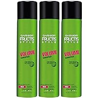 Fructis Style Volume Hairspray, All Hair Types, 8.25 Oz. (Packaging May Vary), 3Count