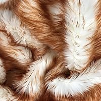 Faux Fur Fabric Pieces | US Based Seller | Shaggy Squares | Craft, Sewing, Costumes (Candy Amber, 8x8 inches)