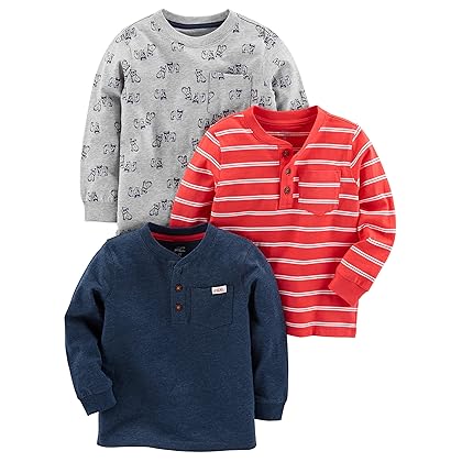 Simple Joys by Carter's Toddlers and Baby Boys' Long-Sleeve Shirts, Multipacks