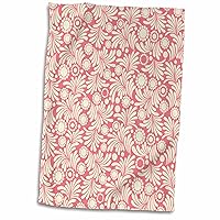 Pink and White Flourishes and Dotted Dots Pattern - Towels (twl-215575-1)