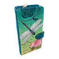 Shag Wear Vintage Dragonfly Large Wallet for Women 7