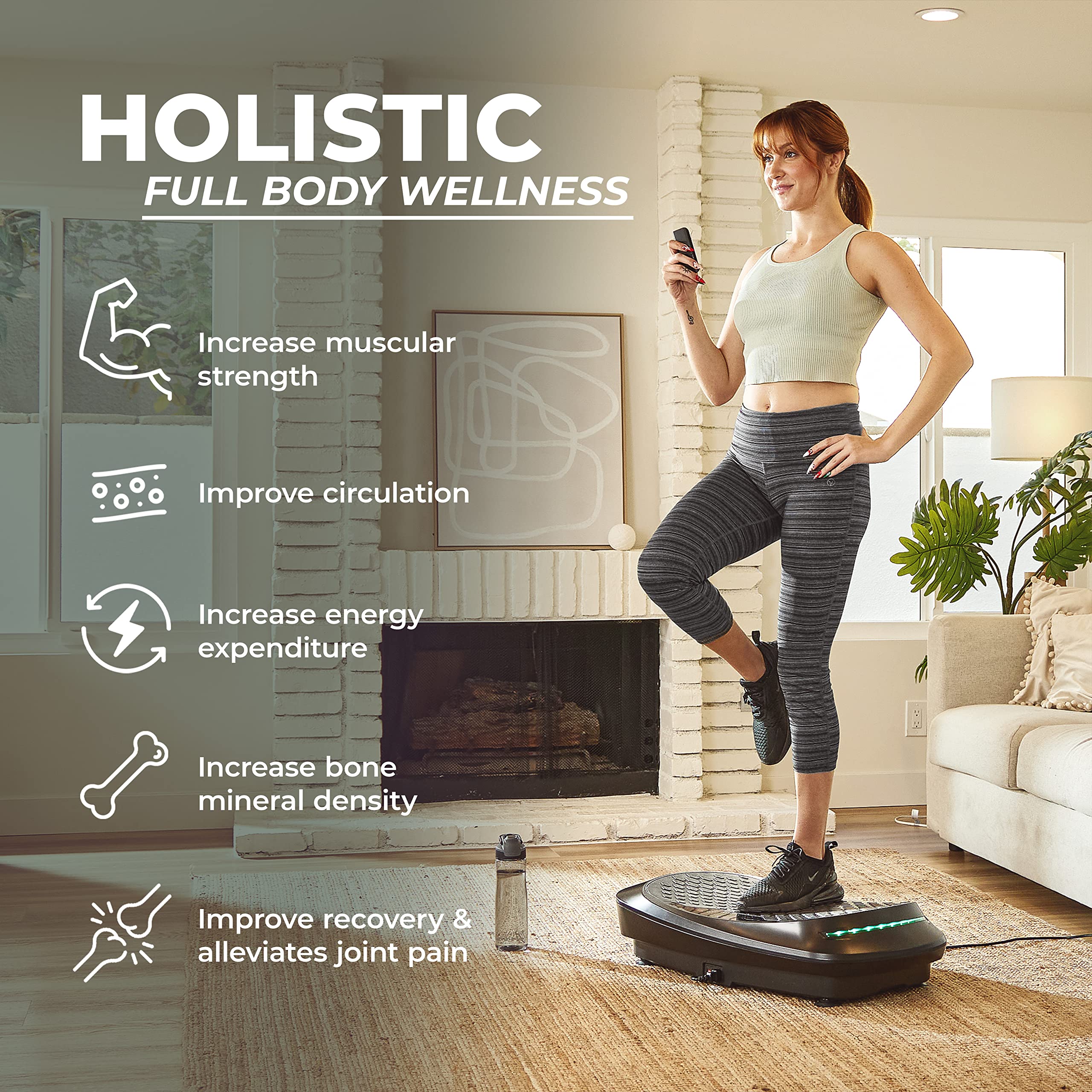 Sunny Health & Fitness Fitboard Vibration Platform Exercise Machine with Multiple Speed Settings and Vibration Modes for Multipurpose Workouts