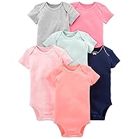 Baby Girls 6-pack Short-sleeve Bodysuit