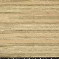Beige & Taupe Silk Stripes, 100% Raw Silk Fabric, by The Yard, 44