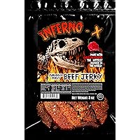 INFERNO X Carolina Reaper Beef Jerky – With Jurassic jerky’s special Blend of spices and the famous Carolina Reaper Pepper, the World’s Hottest Pepper! Amazing taste, MSG-free, no preservatives meat snack. Can You Handle The HEAT? (3 OZ bag)