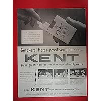 Kent cigarettes. 50's Print Ad (2 hands /pack cigarettes) Original Vintage Post Magazine Art.