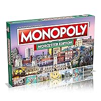 MONOPOLY Board Game - Worcester Edition: 2-6 Players Family Board Games for Kids and Adults, Board Games for Kids 8 and up, for Kids and Adults, Ideal for Game Night