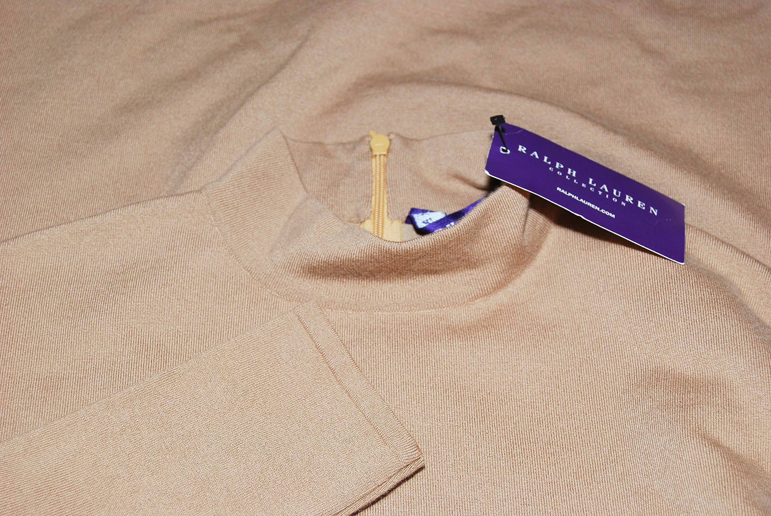 Ralph Lauren Polo Purple Label Womens Beige Khaki Brown Cashmere Sweater Dress Italy