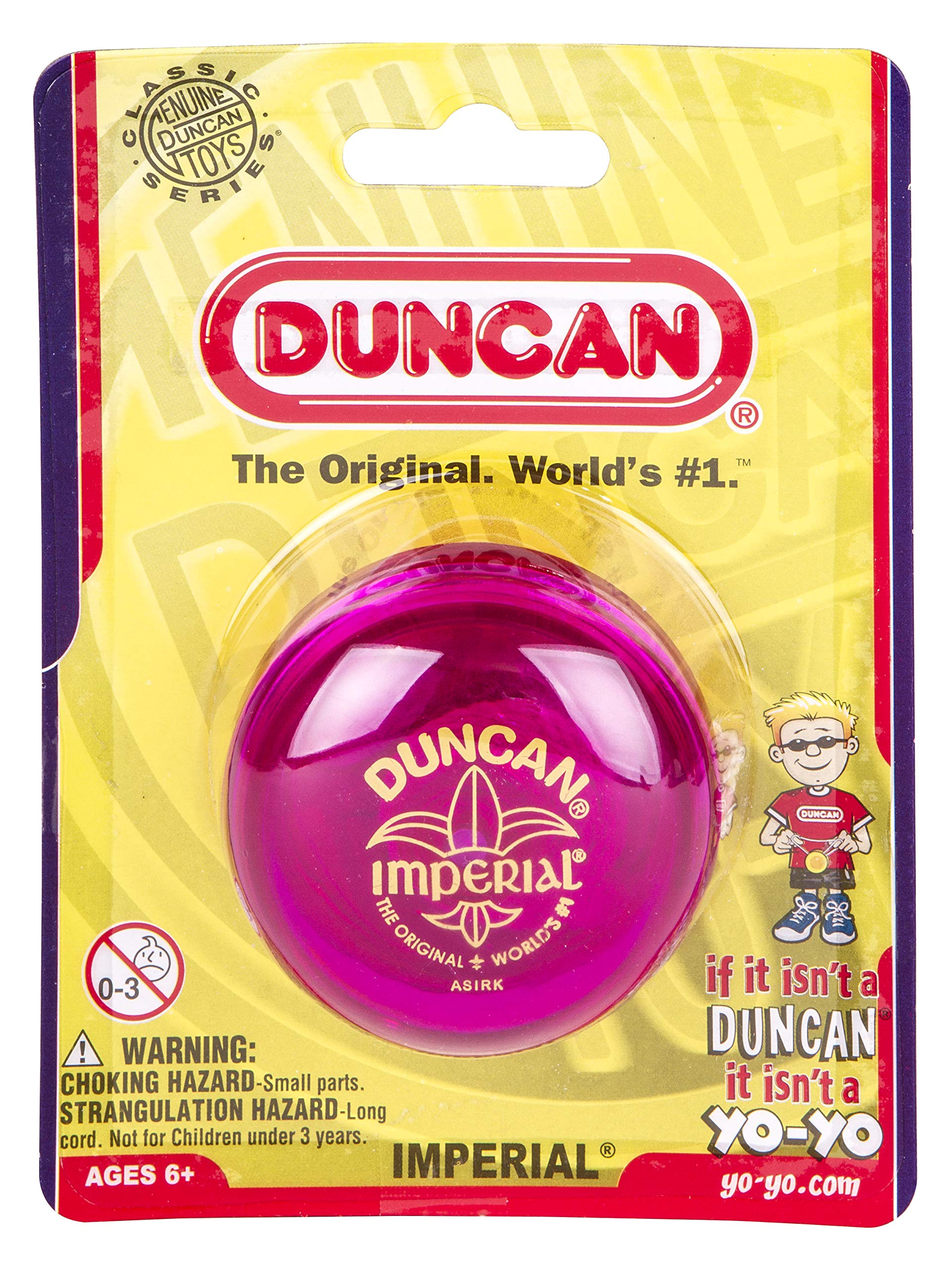 Duncan Toys Imperial Yo-Yo, Beginner Yo-Yo with String, Steel Axle and Plastic Body, Blue