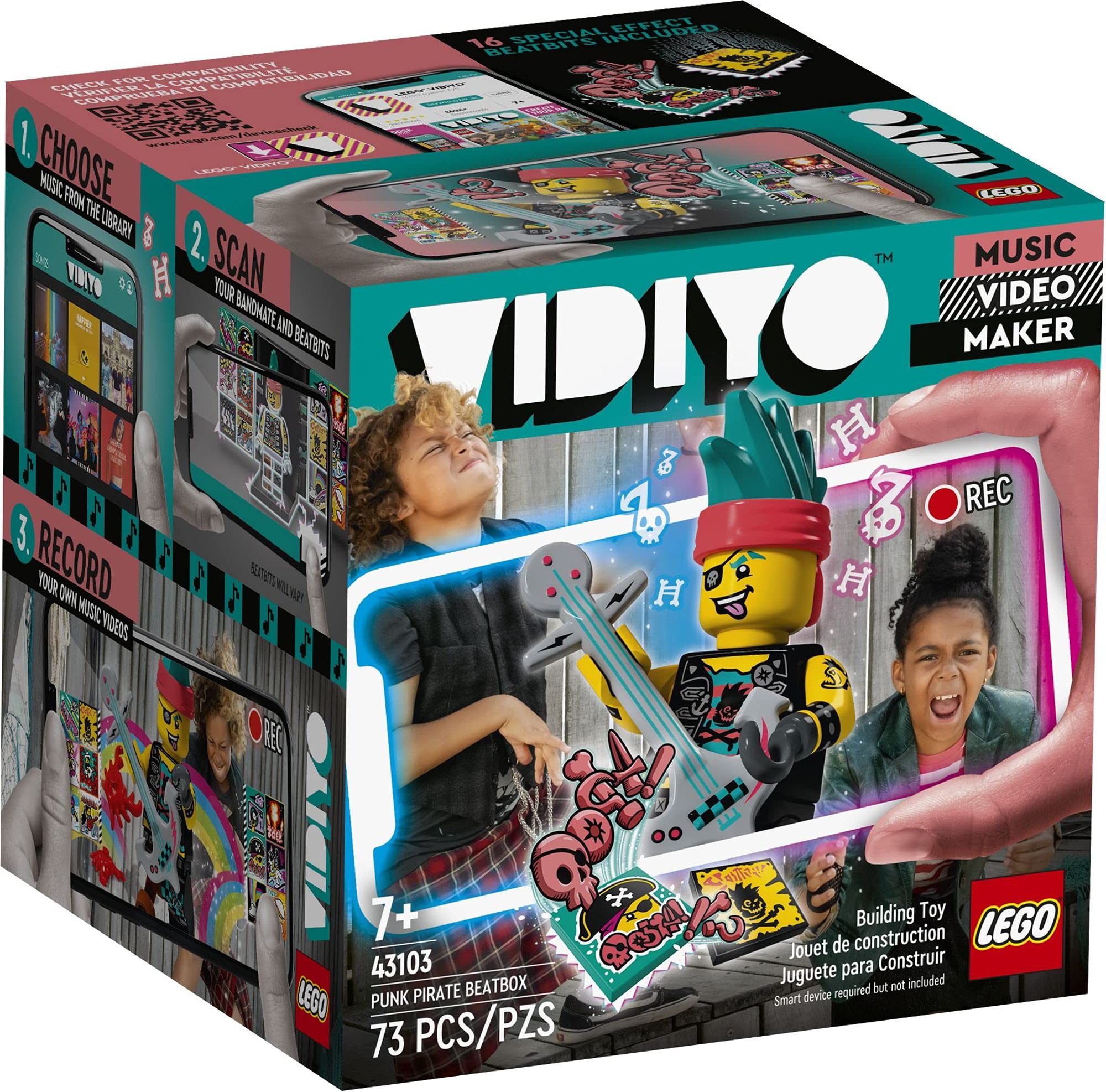 LEGO VIDIYO Punk Pirate Beatbox 43103 Building Kit with Minifigure; Creative Kids Will Love Producing Music Videos Full of Songs, Dance Moves and Special Effects, New 2021 (73 Pieces)