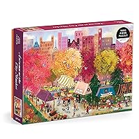 Galison Autumn at The City Market – 1000 Piece Puzzle Fun and Challenging Activity with Bright and Bold Artwork of A Fall Day at A Farmer’s Market for Adults and Families