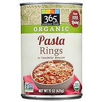 365 by Whole Foods Market, Pasta Rings In Tomato Sauce Organic, 15 Ounce