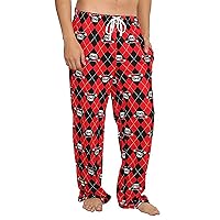 Harley Quinn Argyle All Over Print Lounge Pants Red
