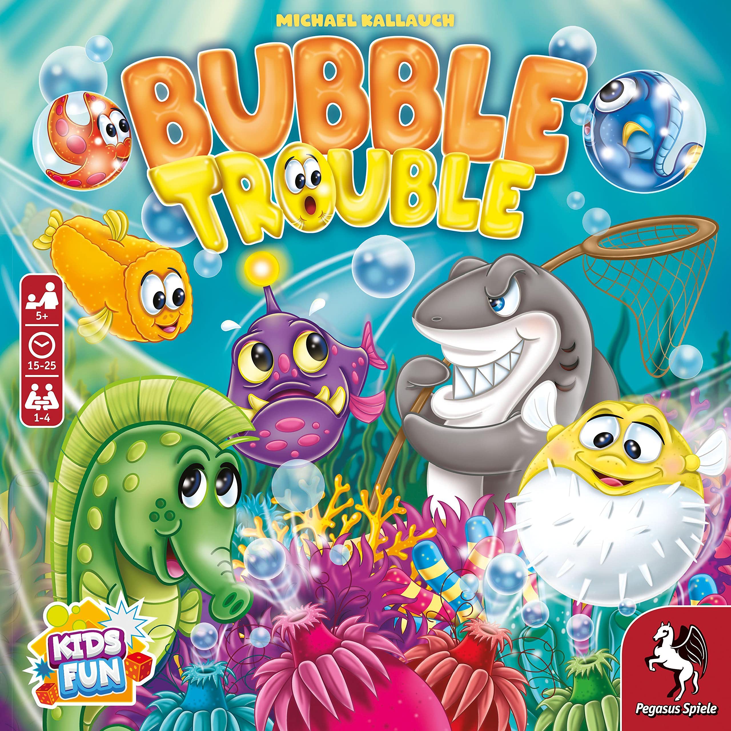 Bubble Trouble – Board Game by Pegasus Spiele 1-4 Players – Board Games for Family – 15-25 Minutes of Gameplay – Games for Family Game Night – Kids and Adults Ages 5+ - English Version