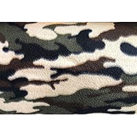 Assorted Anti Pill Fleece Fabric by The Yard or Roll (Camouflage)