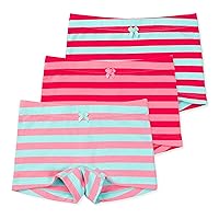 Lucky & Me Girls Undershorts for Under Dresses and Uniforms, Sophie Shortie 3 Pack, Pink Stripes Size 7-8 Years