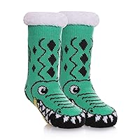 SDBING Kids Fuzzy Slipper Socks Boys Girls Soft Cozy Fluffy Grips Socks Winter Warm Non Slip Christmas Socks