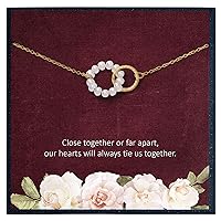 2 Heart Necklace Our Hearts Will Always Tie Us Together Necklace Personalized Jewelry Gifts for Sisters Gifts for Her