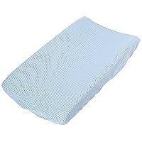 Starlight Changing Pad Cover, Blue Gingham/White