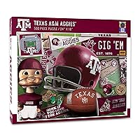 YouTheFan NCAA Texas A&M Aggies Retro Series Puzzle - 500 Pieces, Large