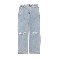 Tommy Hilfiger Women's Adaptive Wide Leg Jeans with Elastic Waist