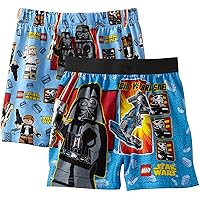 AME Sleepwear Little Boys' Star Wars 2 Pack Boxers, Multi, 4