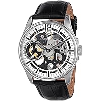Invicta Men's 12403 Vintage-Inpsired Stainless Steel Watch with Embossed Leather Band