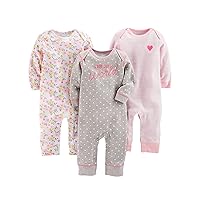 Simple Joys by Carter's baby-girls 3-pack JumpsuitsRompers