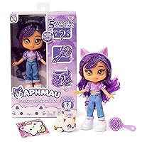 Aphmau Fashion Doll & Accessories Sparkle Edition, 5 Mystery Surprise Toys, Exclusive Glitter MeeMeows Mini Figure, Official Merch, 7 inch