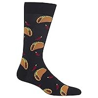 Hot Sox Men's Fun Food and Drink Crew Socks-1 Pair Pack-Cool & Funny Novelty Gifts