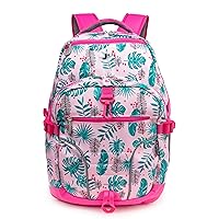 J World New York Atom Multi-Compartment Laptop Backpack, Palm Leaves, 18.5 X 13 X 7.5 (H X W X D)