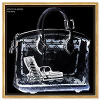 Fashion and Glam Wall Art Canvas Prints 'Couture X Ray' Handbags Home Décor, 30 in x 30 in, Black, White