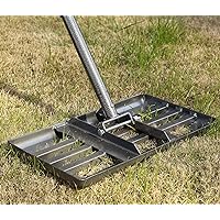 Lawn Leveling Rake, 17x10 Heavy Duty Lawn Leveler with Adjustable Handle Dirt Ground Level Tool for Yard Garden (72 Inch)