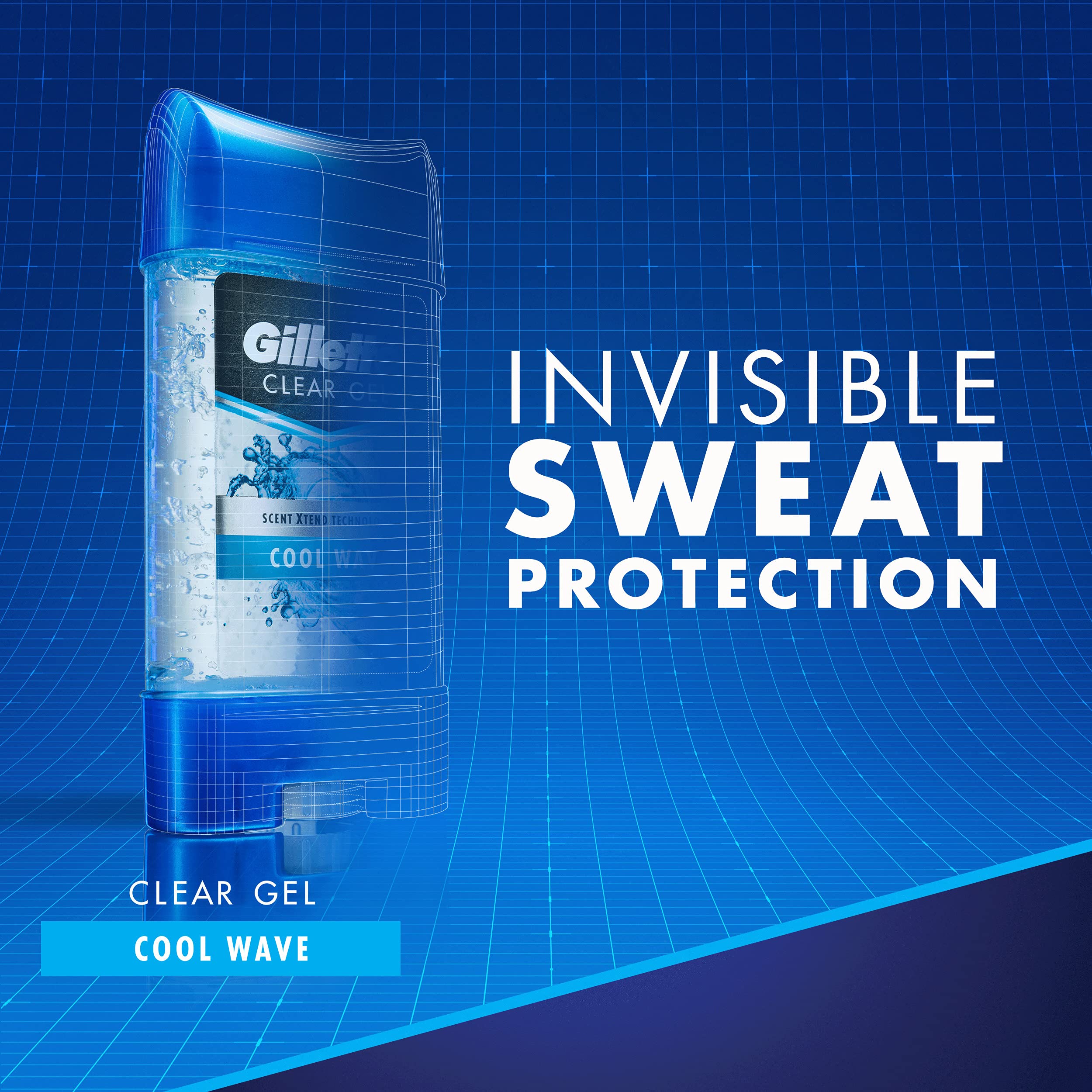 Gillette Cool Wave Clear Gel Antiperspirant and Deodorant 3.8 Oz each 2-Pack Packaging May Vary