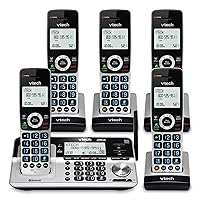 VTech VS113-5 Extended Range 5 Handset Cordless Phone for Home with Call Blocking, Connect to Cell Bluetooth, 2
