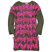 Girl's Sweater Dress with Shaggy Front, Sizes 3-12