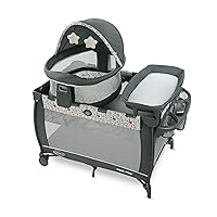 Graco Pack 'n Play Travel Dome LX Playard | Includes Portable Bassinet, Full-Size Infant Bassinet, and Diaper Changer, Annie