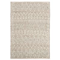 Fab Habitat Hemp & Wool Rugs - Handmade, Soft Natural Feel Underfoot - Durable, Textured Weave - Area Rug for Indoor Use - Tongass - Natural & Ivory (4' x 6')