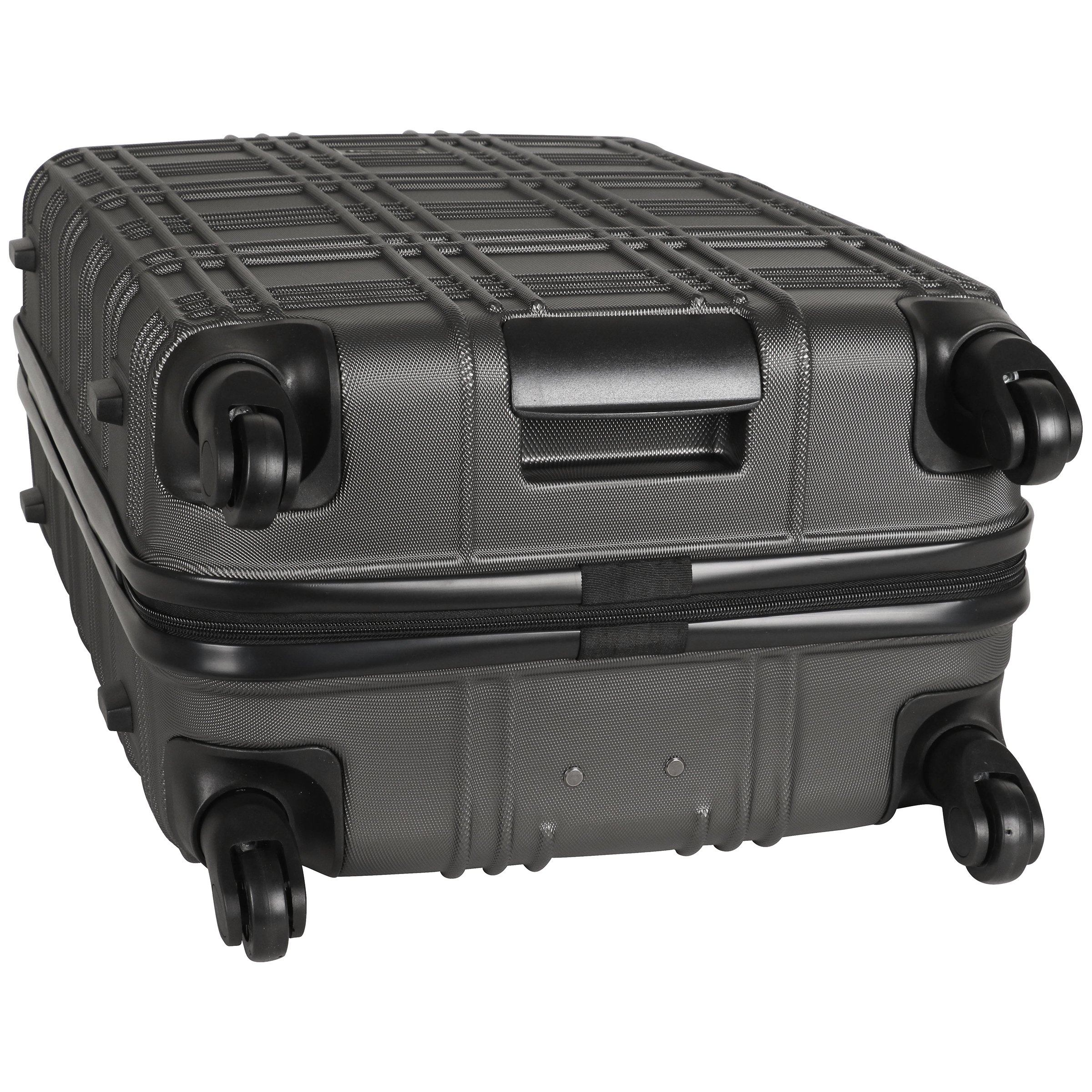 Ben Sherman Nottingham Lightweight Hardside 4-Wheel Spinner Travel Luggage, Charcoal, 24-inch Checked