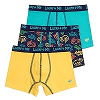 Lucky & Me | Liam Boys Boxer Briefs | Children's Tagless Soft Cotton Underwear | 3 Pack