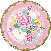 Creative Converting Floral Tea Party Paper Plates, 9