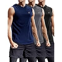 NELEUS Dry Fit Workout Athletic Muscle Tank Top Running Shirts with Hoods